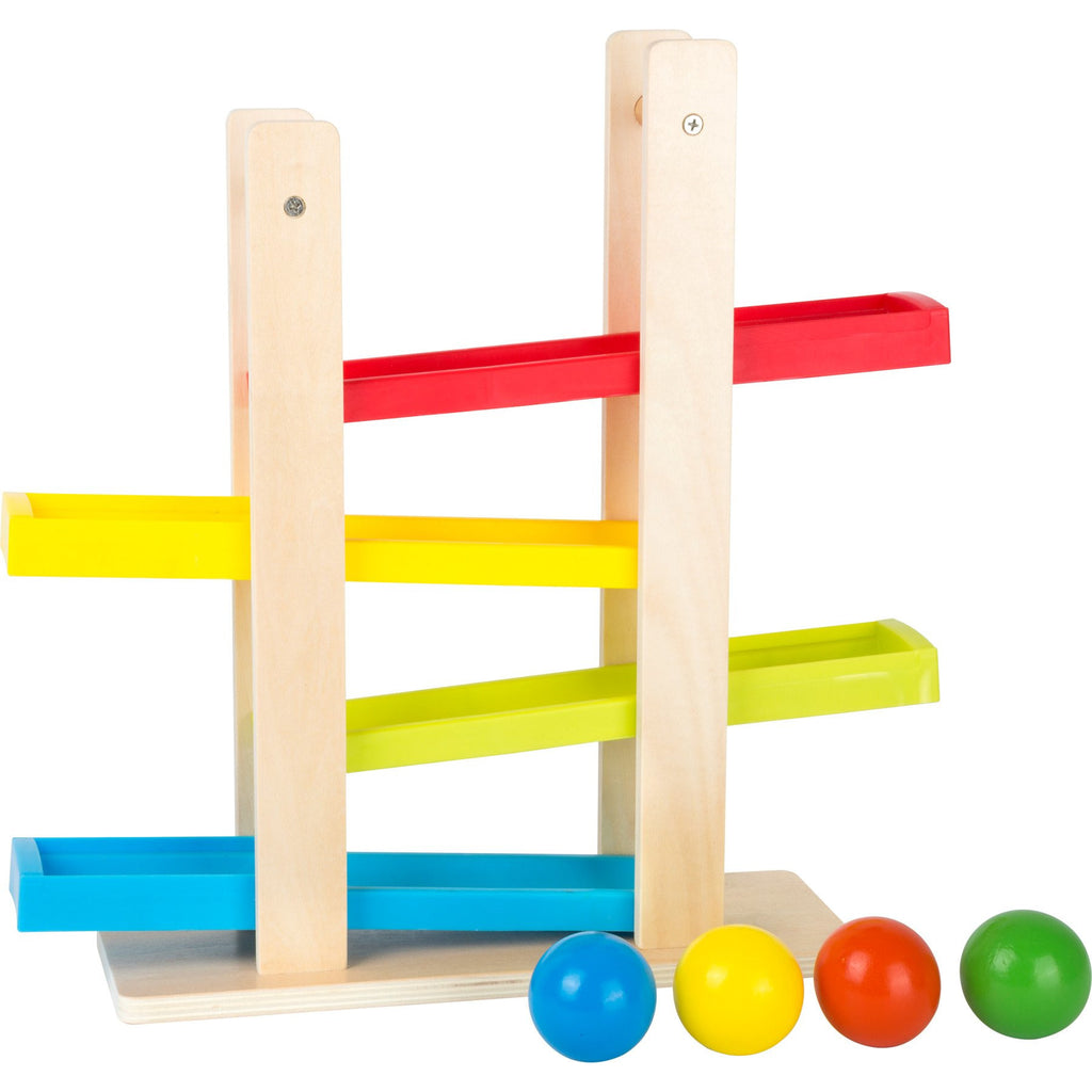 Kugelbahn mit bunten Kugeln
